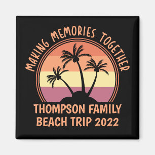 Custom Family Vacation Summer Reunion Beach Trip Magnet