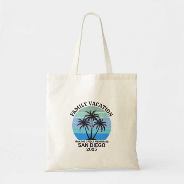 Custom Family Vacation Tote Bag (Front)