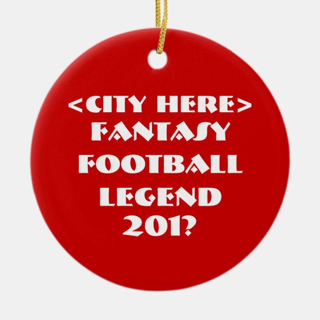 Custom Fantasy Football Ceramic Tree Decoration (Front)