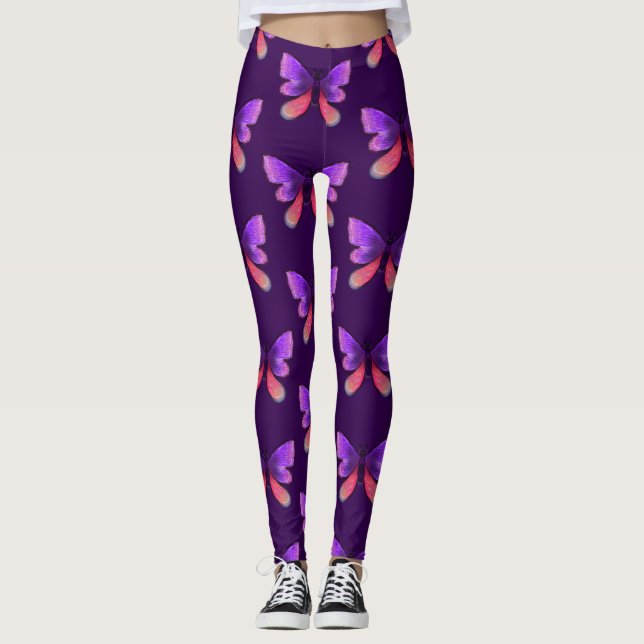 Custom Fantasy Nature Art Leggings (Front)