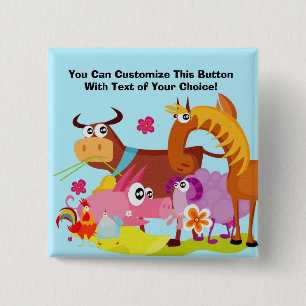 Custom Farm Animals Button