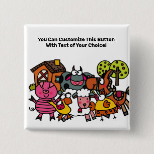 Custom Farm Animals Button