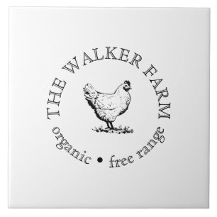 Custom Farm Business Promotional Logo  Ceramic Tile