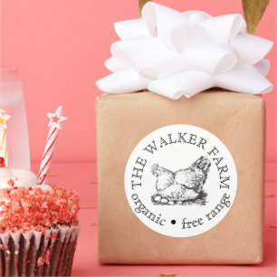 Custom Farm Business Promotional Logo  Classic Round Sticker