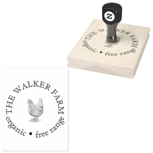 Custom Farm Business Promotional Logo  Rubber Stamp (Stamped)