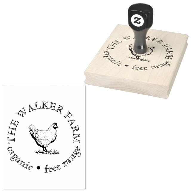 Custom Farm Business Promotional Logo  Rubber Stamp (Stamped)