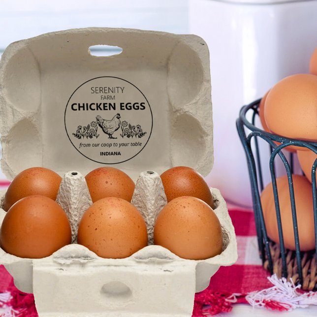 Custom Farm Chicken Eggs, Small Business  Rubber Stamp (Creator Uploaded)