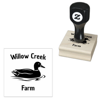 Custom Farm Duck Egg Rubber Stamp for Backyard