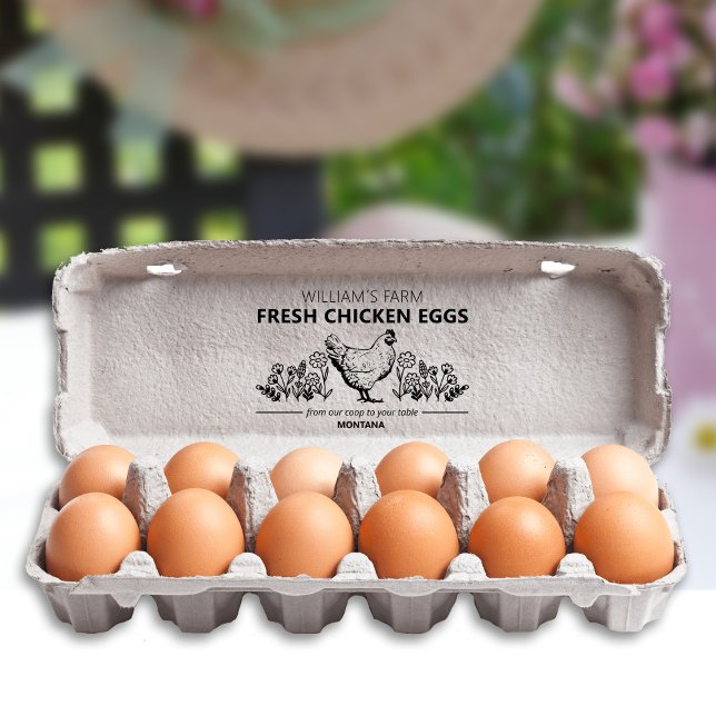 Custom Farm Fresh Eggs, Small Business  Rubber Stamp (Creator Uploaded)