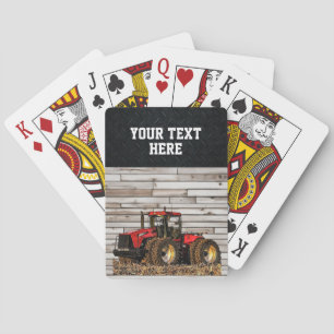 Custom Farm Tractor Equipment Man Cave Playing Cards