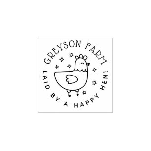 Custom Farmhouse Fresh Egg Stamp