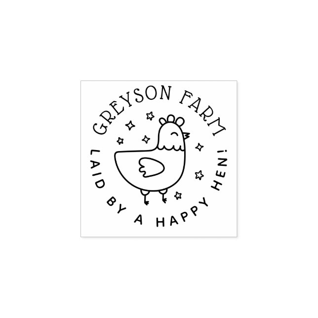 Custom Farmhouse Fresh Egg Stamp (Imprint)