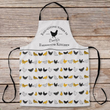 Custom Farmhouse Kitchen Chicken Pattern