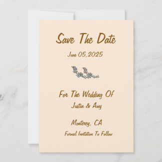 Custom Farmhouse Rustic Simple Save The Date Invitation