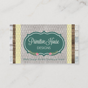 Custom Farmhouse Style Business Card