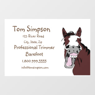 Custom Farrier Trimmer Happy Horse Business Card