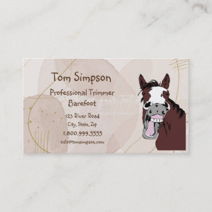 Custom Farrier Trimmer Happy Horse Business Card