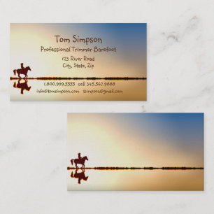 Custom Farrier Trimmer Horse Riding Hoof Care Business Card