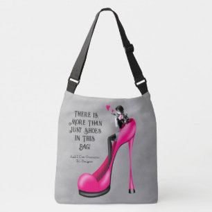 Custom Fashion Diva in Stiletto Pink Crossbody Bag
