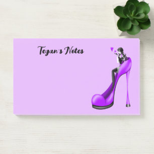 Custom Fashion Diva in Stiletto Purple Post-it Notes