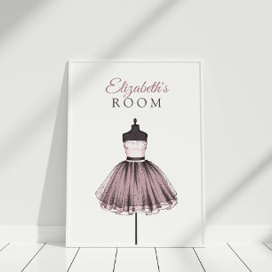 Custom Fashion Illustration, Dress on Mannequin Poster