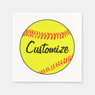 Custom Fastpitch Softball Cocktail Napkins