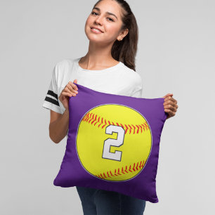 Custom Fastpitch Softball Player Number / Letters Cushion