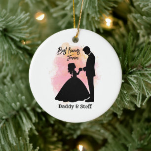 Custom Father and Daughter - Best Friends Forever Ceramic Ornament