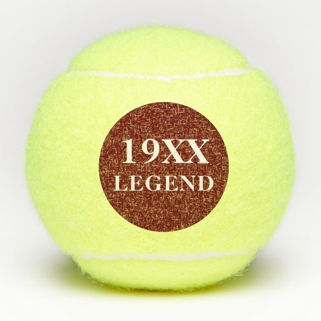 Custom Father Birthday Tennis Player Year Legend Balls (Front)