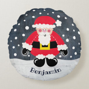 Custom Father Christmas Santa Cushion Throw Pillow
