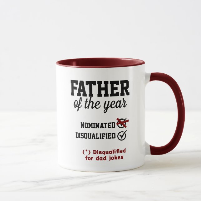 Custom Father of the Year Nominated  Disqualified Mug (Right)