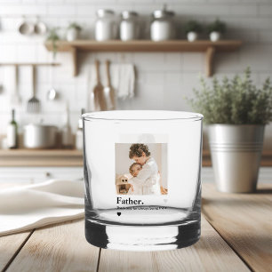 Custom Father Photo   Personalised Dad Whiskey Glass