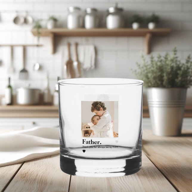 Custom Father Photo | Personalised Dad Whiskey Glass (Creator Uploaded)