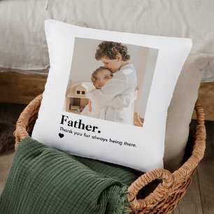 Custom Father Photo Pillow   Personalised Dad Gift