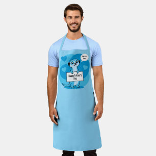 Custom Father’s Day Cute Meerkat Illustration Apron