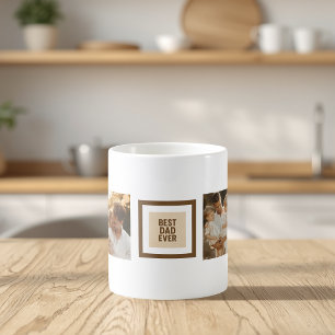 Custom Father’s Day Mug with Photos – “Best Dad"