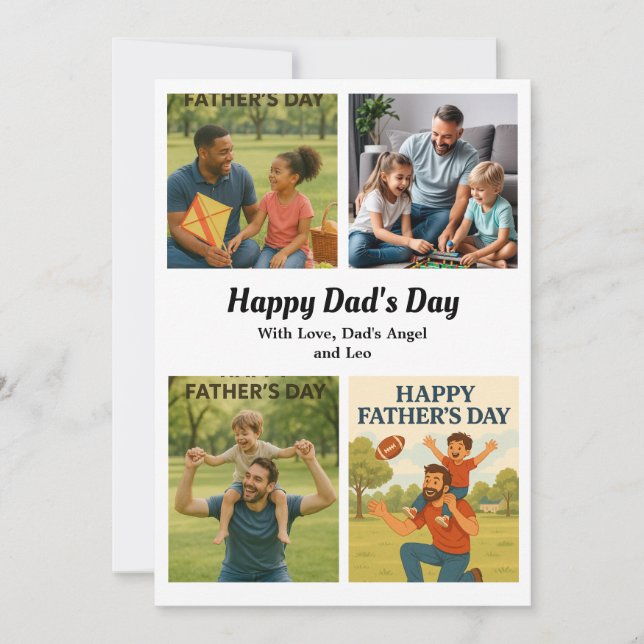 Custom Father’s Day Photo Collage card (Front)