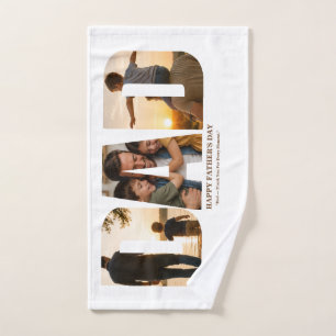 Custom Father’s Day Photo Collage Card  Bath Towel Set