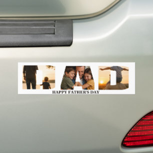 Custom Father’s Day Photo Collage Card Bumper Sticker