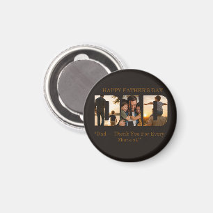 Custom Father’s Day Photo Collage Card Magnet