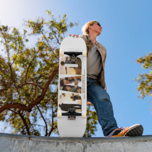 Custom Father’s Day Photo Collage Card Skateboard