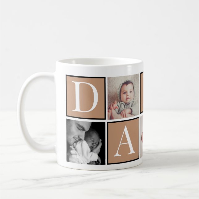 Custom Father’s Day Photo Collage Mug (Left)