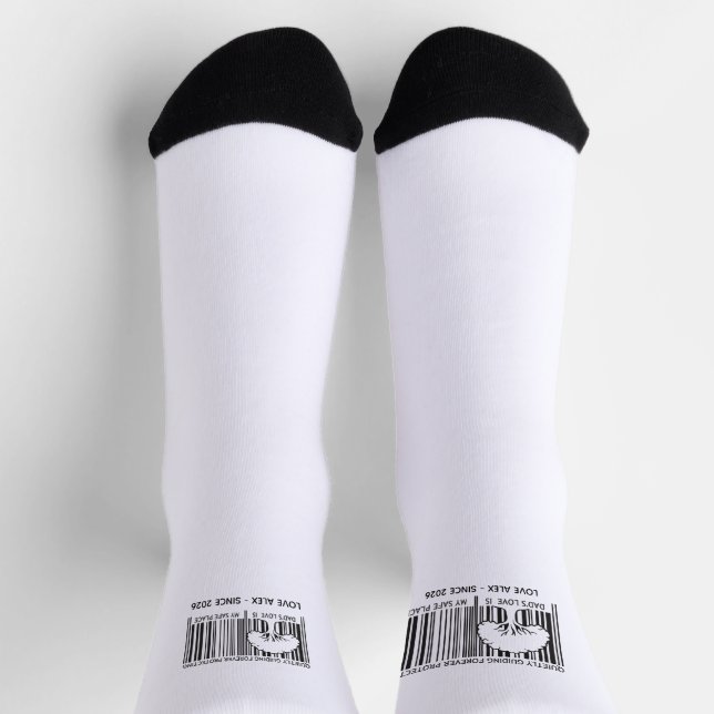 Custom Father's Day Barcode Socks⁠ Socks (Top)
