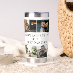 Custom Father's Day Best Dad Ever Photo Collage Insulated Tumbler