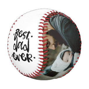 Custom Father's Day Best Dad Ever Photo Gift Baseball