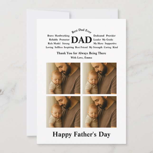 Custom Father's Day  Card (Front)