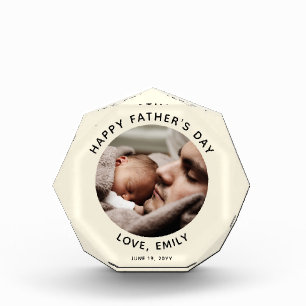Custom Father's Day Cute Minimalist Photo Block