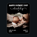 Custom Father's Day Cute Minimalist Photo Magnet<br><div class="desc">Custom Father's Day Cute Minimalist Photo Gifts!</div>