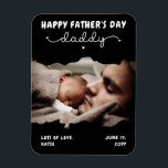Custom Father's Day Cute Minimalist Photo Magnet<br><div class="desc">Custom Father's Day Cute Minimalist Photo Gifts!</div>