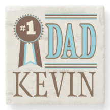Custom Father's Day Dad Marble Stone Coaster